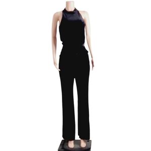 𝅺vince Camuto Velvet Mock-Neck Jumpsuit Size: 10